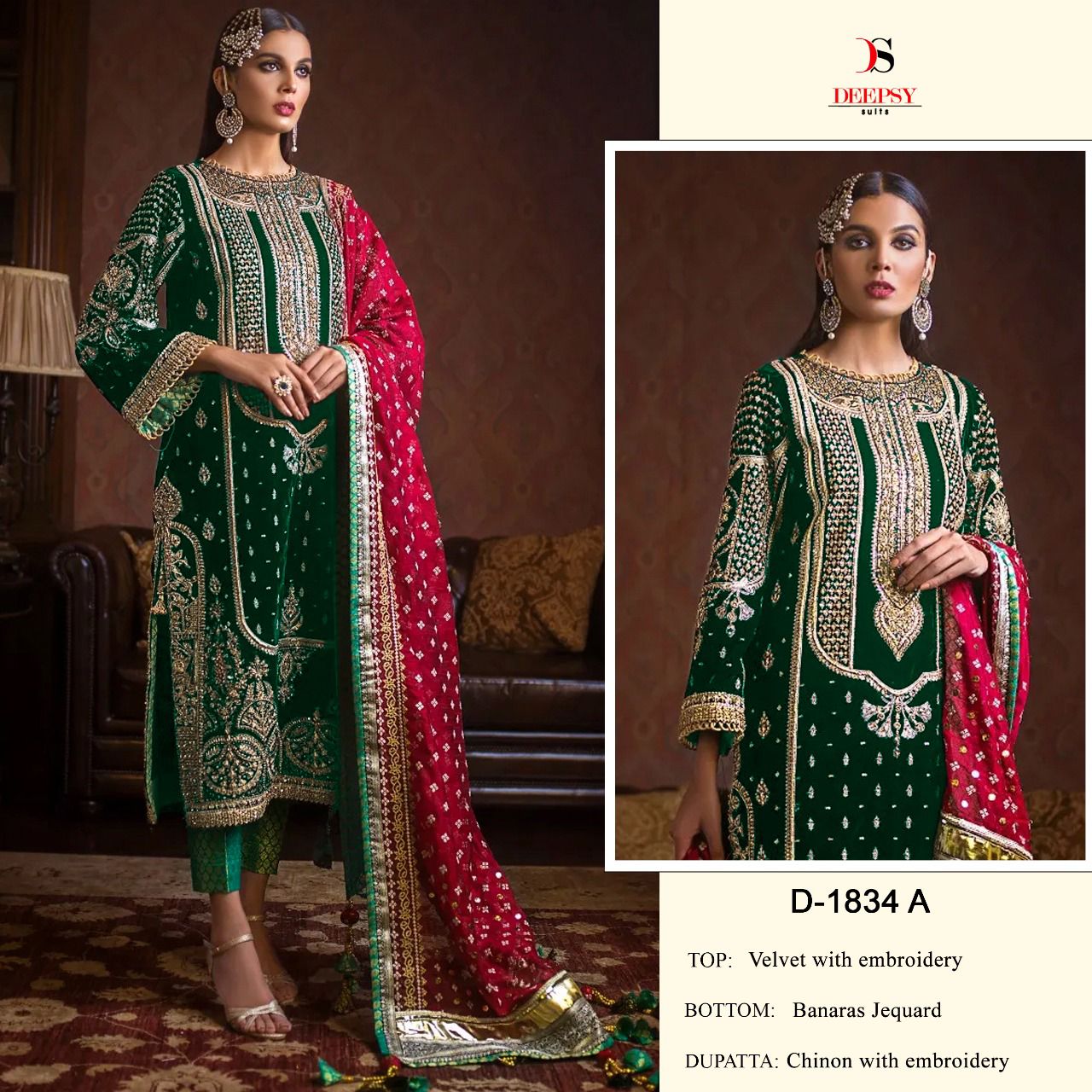 Deepsy Suits Anaya Velvet Vol