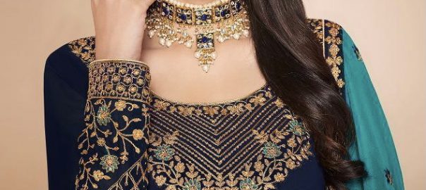 Aashirwad Creation Aashirwad   Cross Stitch Designer Un Stitched Ladies Salwar Suit Supplier Textile Market Ahmedabad Factory Rate