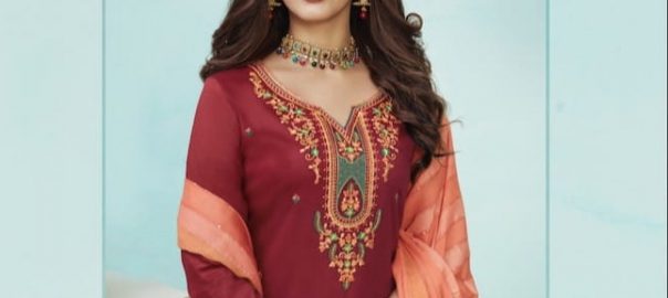 Kalarang   Saloni Vol.5 Reyon Un Stitched Wholesale Salwar Suit Dealers Textile Market India For Wholesale Dealer