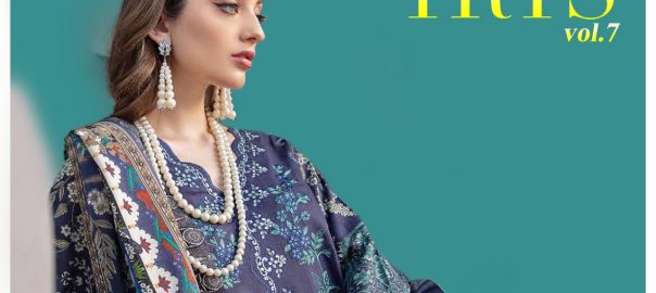 Karachi Cotton   Iris Vol.7 Cotton Un Stitched Evening Cotton Printed Wholesale Textile Market India Discounted Rate