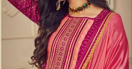 Rangoon   Red Cherry Pant Un Stitched Wholesale Salwar Suit Mumbai Company Price