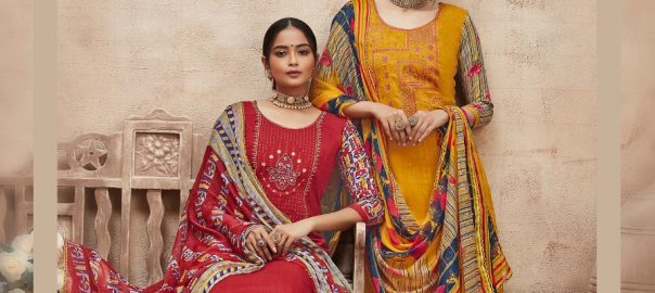 Alok Suits   Amber Chiffon Nazneen Un Stitched Wholesale Exporter Salwar Suit Ahmedabad Catalogue
