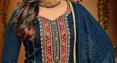 Sanskruti Sanskurti   Heritage Pure Jam Silk With Heavy Embroidery And Sequence Un Stitched Salwar Suit Wholesale Supplier Textile Market Usa For Retail Boutique