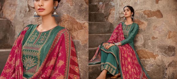 Deepsy Suits   Rimzim Mulberry Silk With Codeing Embroidery Un Stitched Ladies Salwar Suit Wholesaler Surat Catalog