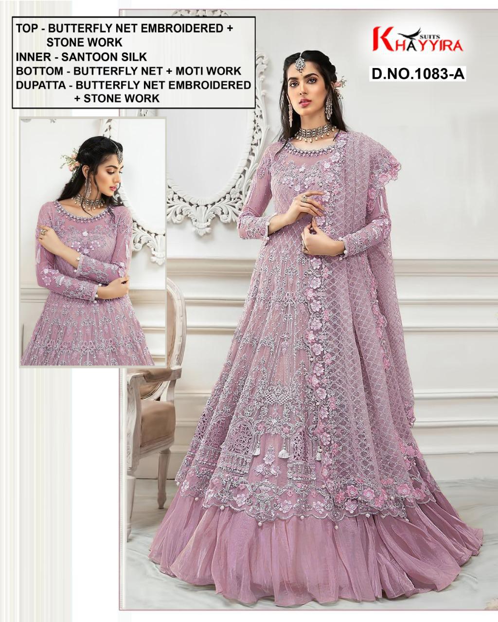 Khayyira Suits D No 1083 A Gown Semi Stitch Single Wholesale Supplier United Kingdome UK for Reseller