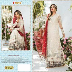 FEPIC – ROSEMEEN D 5122  HEAVY GEORGETTE EMBROIDERED WITH PEARLS WORK  Designer Single Wholesale Catalog Pakisatani