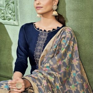 Alok Suit – Zardozii  Pure Zam Cotton Dyed With Fancy Embroidery And Swarovski Diamond Work  Lawn Collection Salwar Suit Wholesale Catalog Diwali