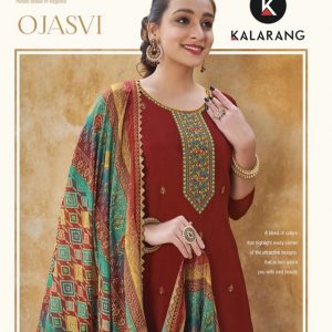 Kalarang Creation – Ojasvi  Pure Viscose Upada Silk With Work  Designer Salwar Suit Wholesale Catalog Any Occasion