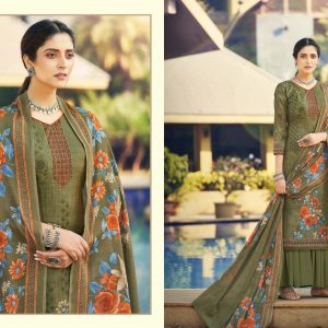 Romani – Melody  100% Premium Soft Cotton Digital Style Print With Swarovsky Work. (2.50 Mtrs)  Fancy Salwar Suit Wholesale Catalog Casual