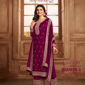 Kaseesh – Shaheen Vol.3    Fancy Salwar Suit Wholesale Catalog Party Wear Prachi Desai