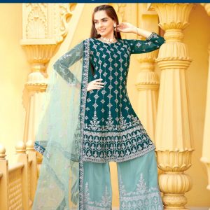 Your Choice – Violet    Sharara Salwar Suit Wholesale Catalog Party Wear