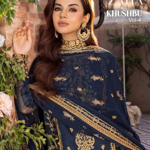 Zaha – Khushbu Vol.4     Salwar Suit Wholesale Catalog Eid Collection