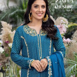 Zaha – Khushbu Vol.5     Salwar Suit Wholesale Catalog Eid Collection