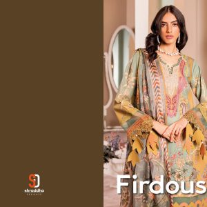 SHARADDHA DESIGNER – Firdous Vol.8 Cotton Duptta    Pakistani Salwar Suit Wholesale Catalog Summer Wear