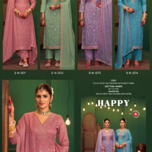 Triple – Happy     Salwar Suit Wholesale Catalog Festival