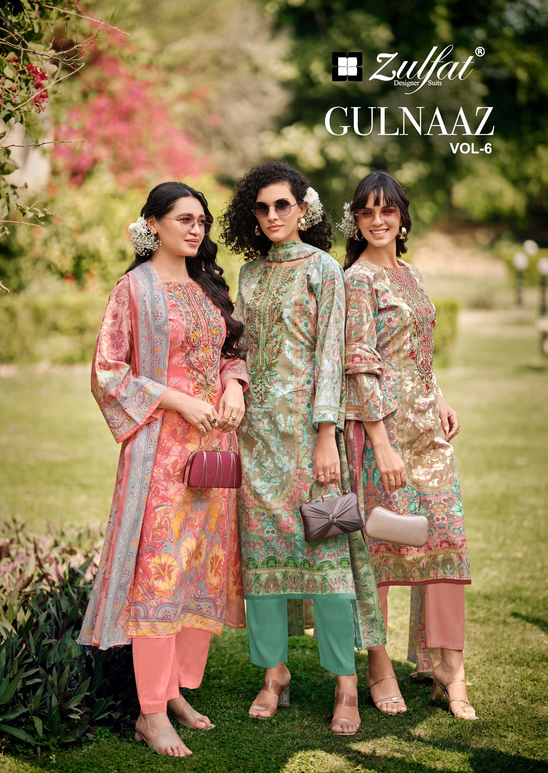 Zulfat Designer Suits – Gulnaaz Vol.6     Salwar Suit Wholesale Catalog Any Occasion