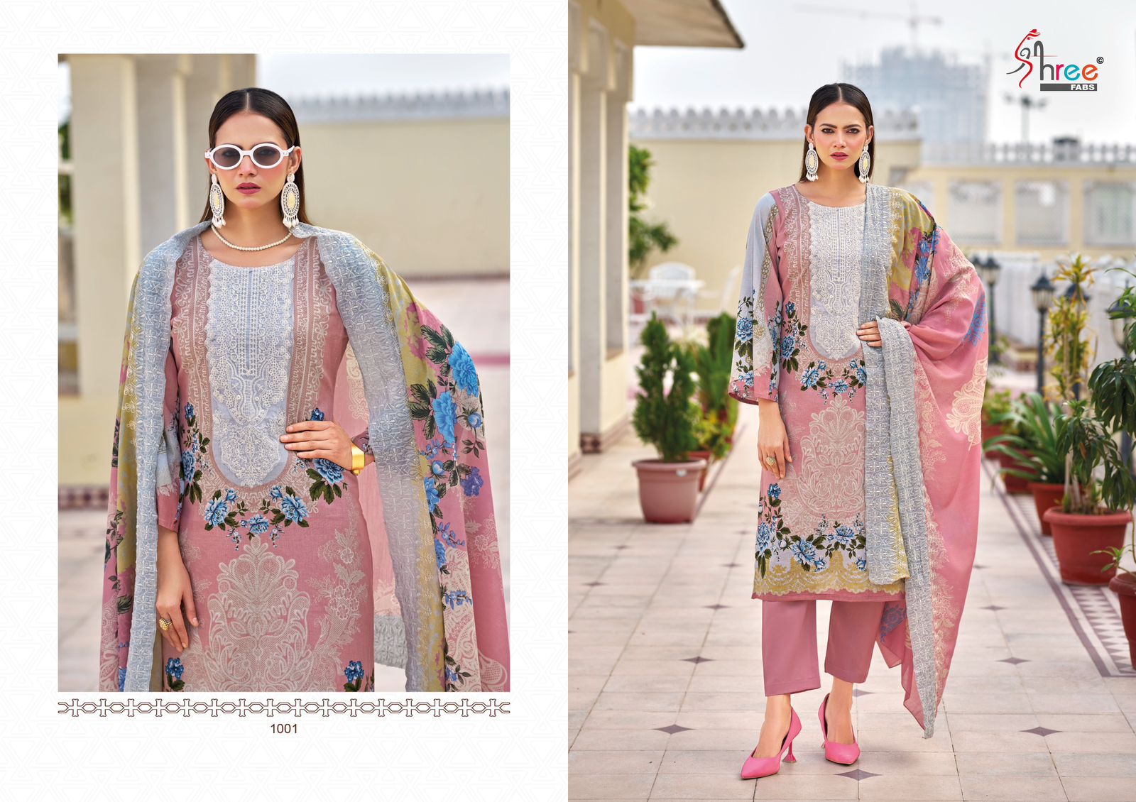 Shree Fab - Needle Wonder Premium lawn Cotton Duptta Shree Fab – Needle Wonder Premium lawn Cotton Duptta