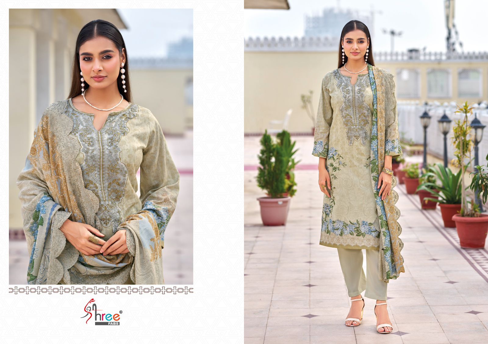 Shree Fab - Needle Wonder Premium lawn Cotton Duptta Shree Fab – Needle Wonder Premium lawn Cotton Duptta