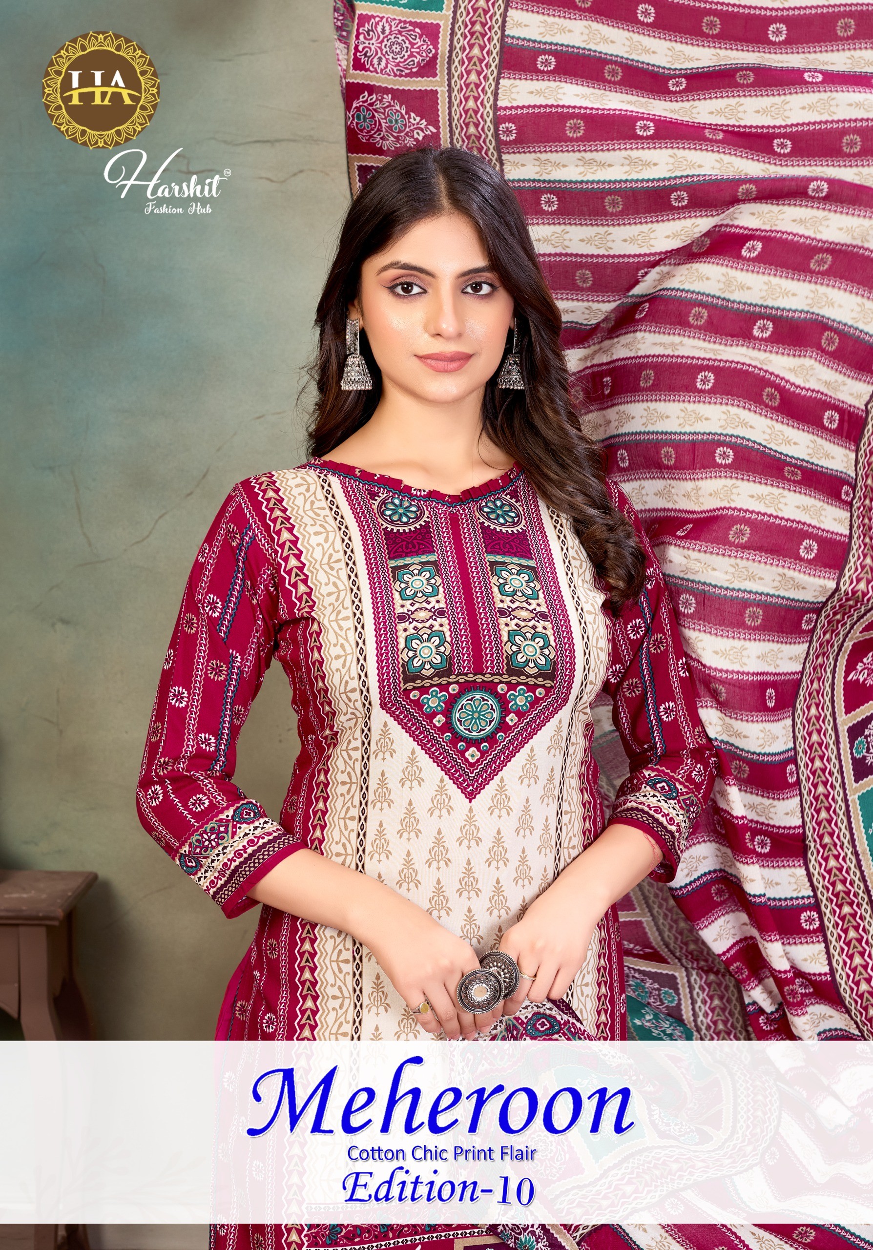 Harshit Fashion – Mehroon Vol.10     Salwar Suit Wholesale Catalog Any Occasion