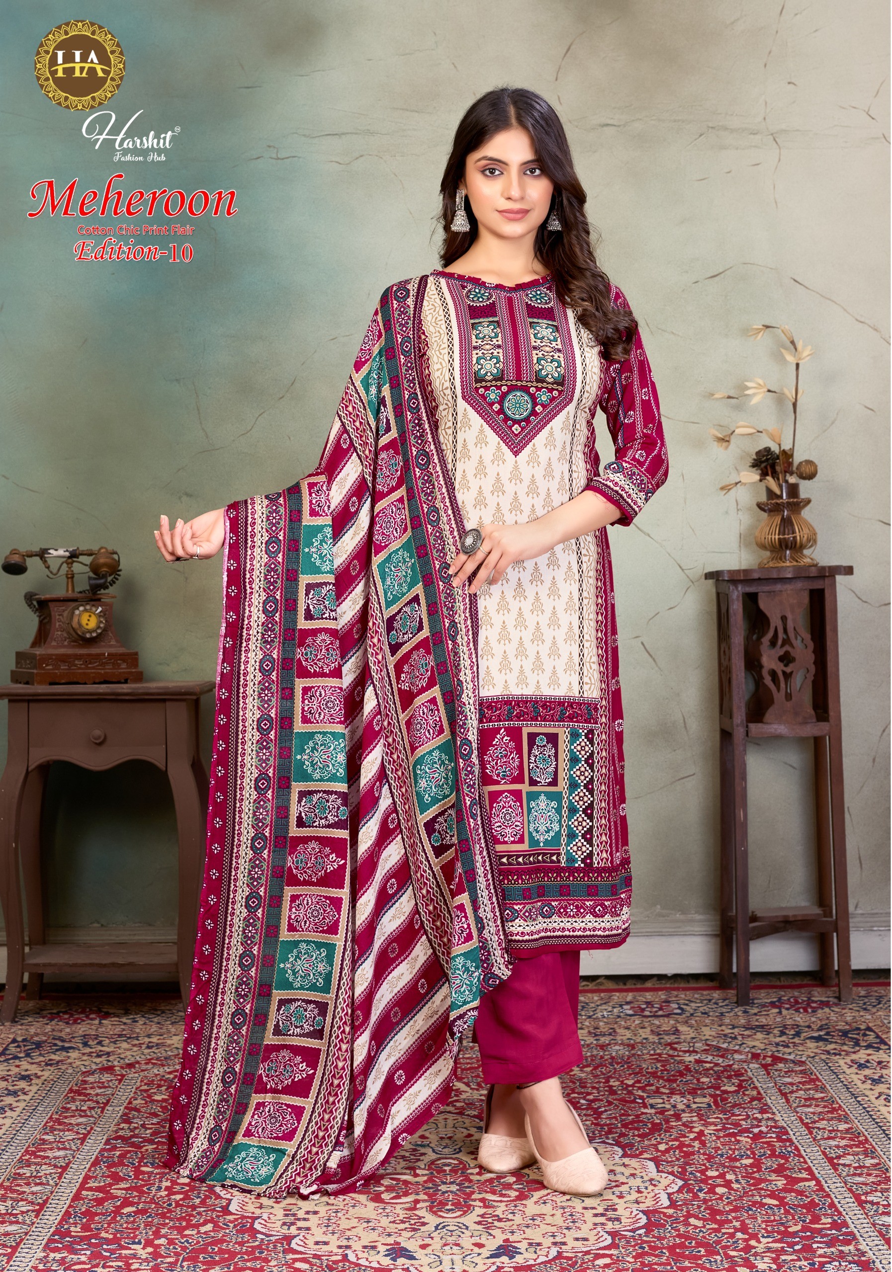 Harshit Fashion – Mehroon vol.10