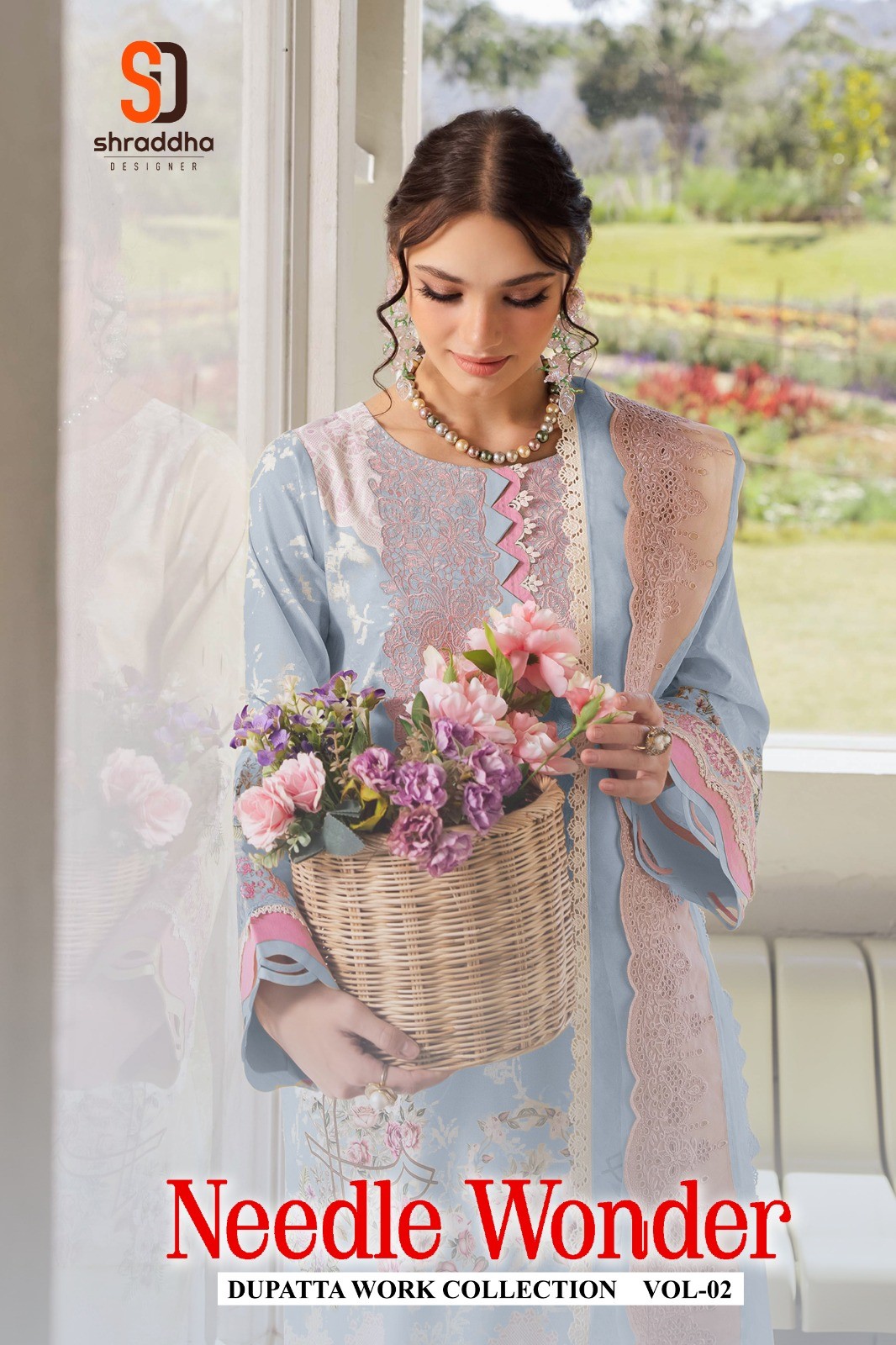 SHARADDHA DESIGNER – Needle Wonder Vol.2 Cotton Duptta     Salwar Suit Wholesale Catalog Any Occasion