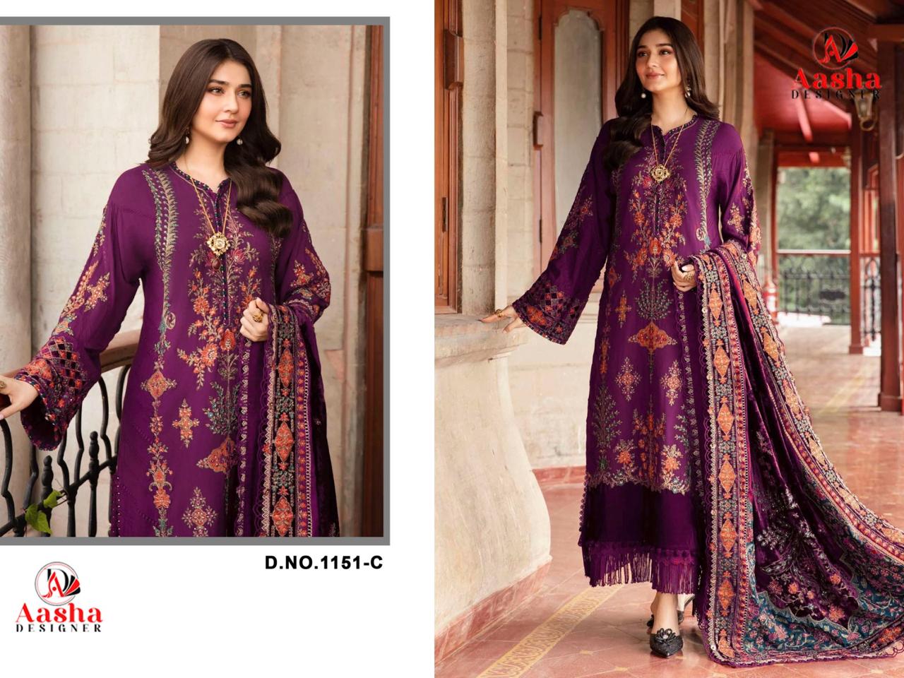 Aasha Designer – D.No.1151 Ciffon Duptta
