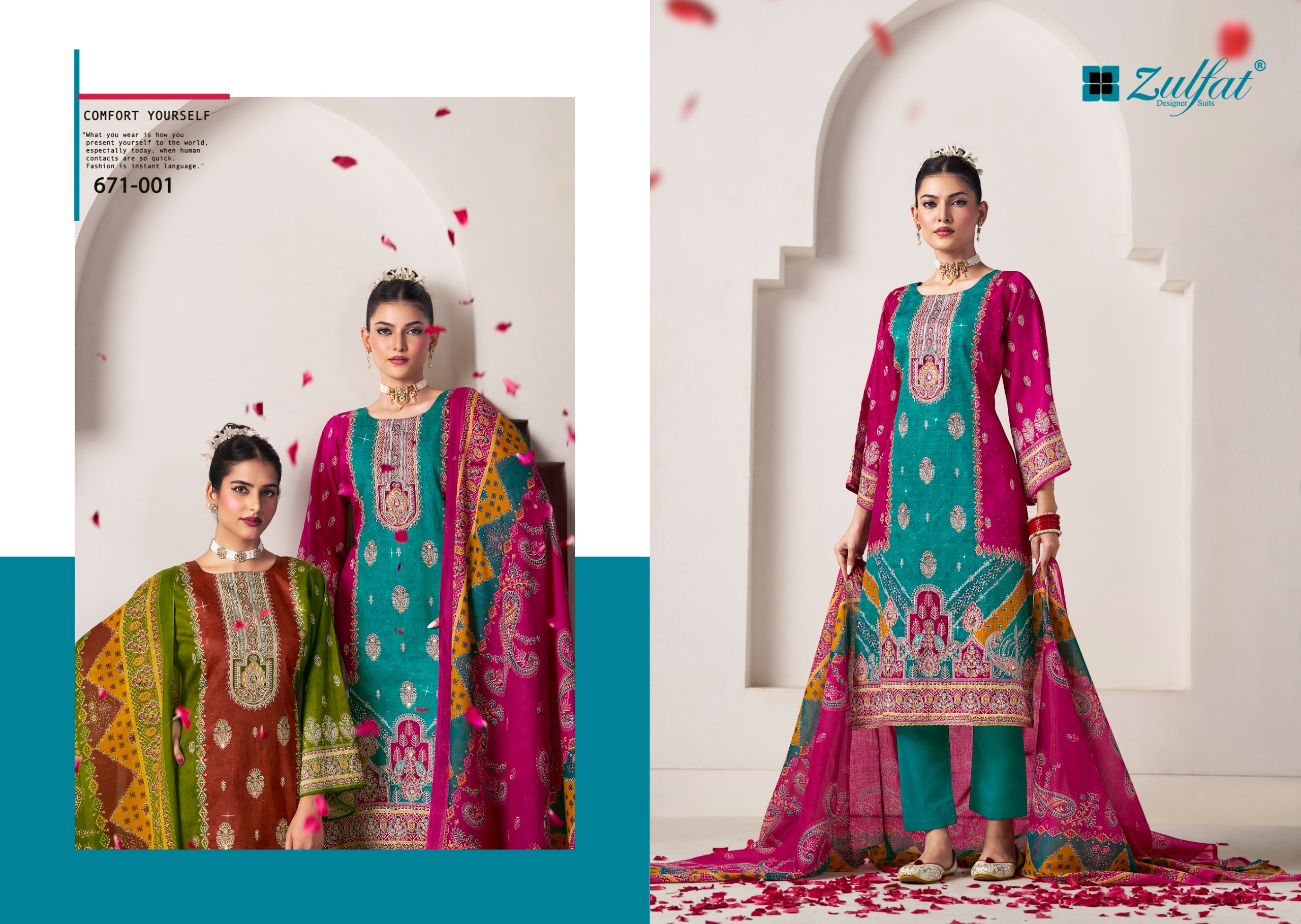 Zulfat Designer Suits – Sajni vol.8