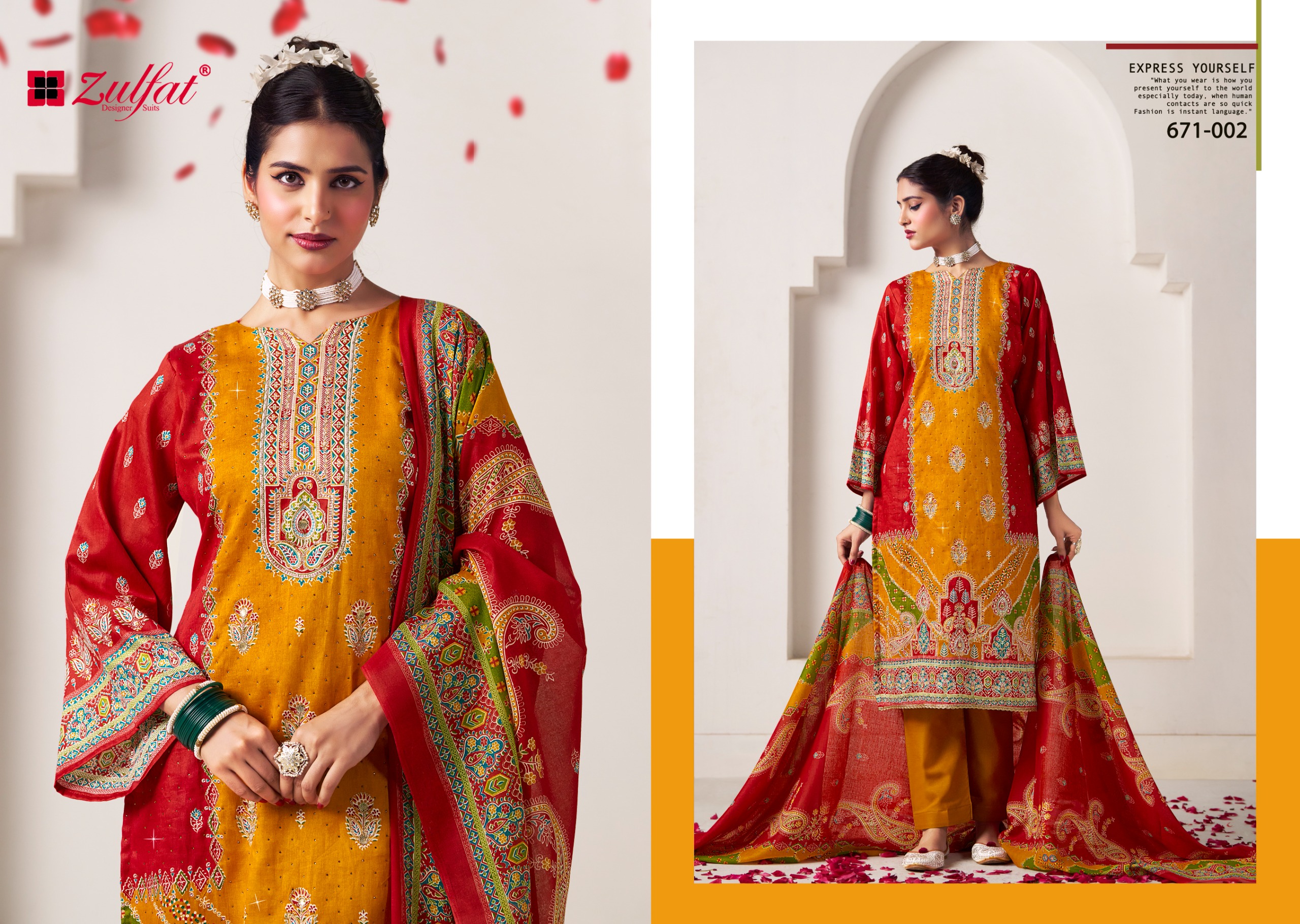 Zulfat Designer Suits – Sajni vol.8