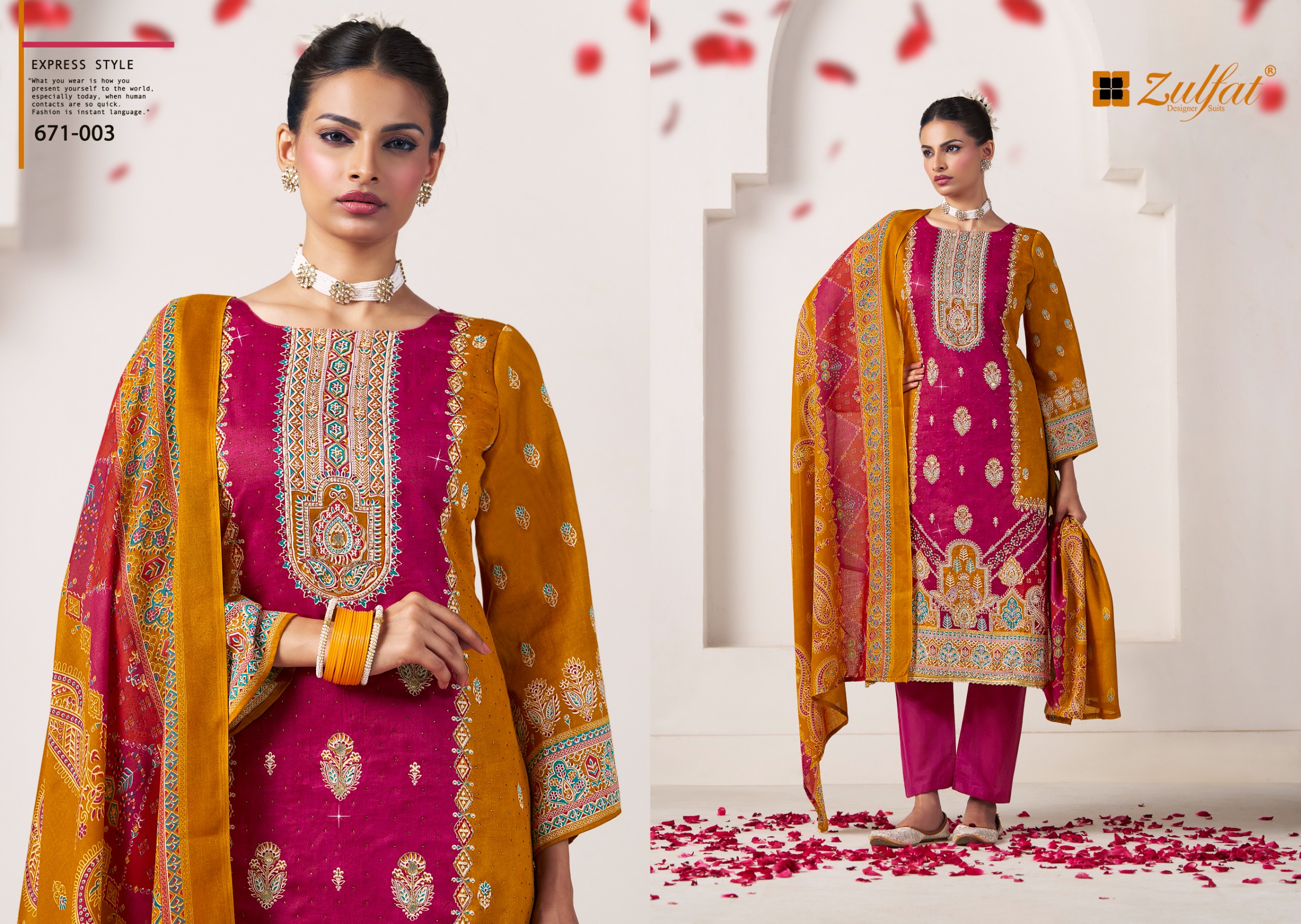 Zulfat Designer Suits – Sajni vol.8