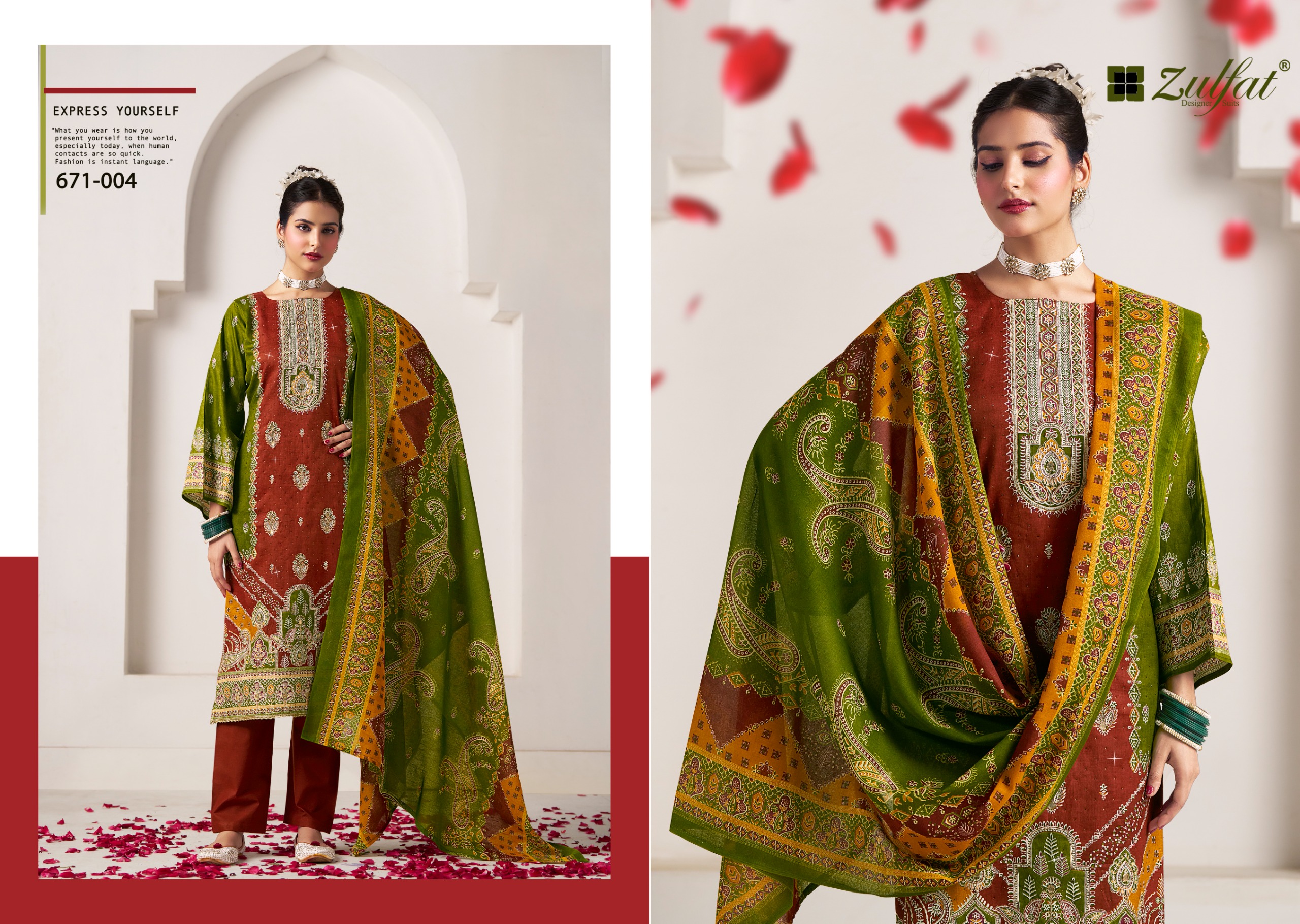 Zulfat Designer Suits – Sajni vol.8