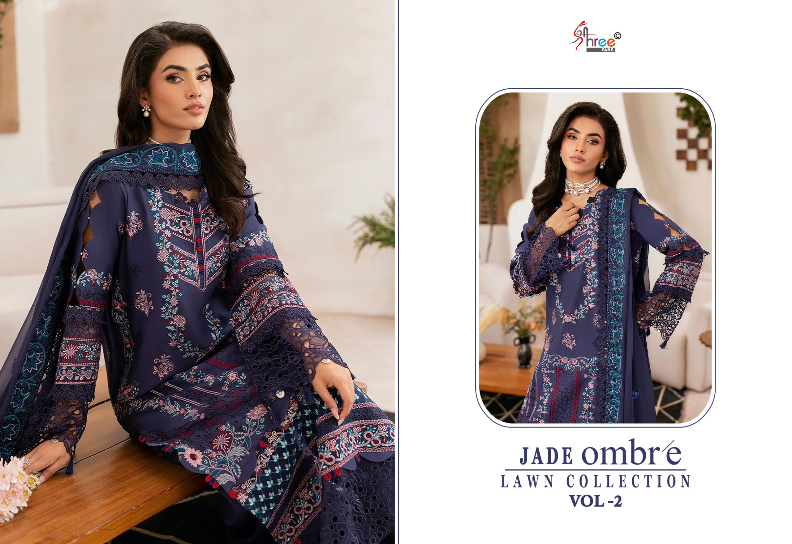 Shree Fab – Jade Ombre Lawn Collection 2