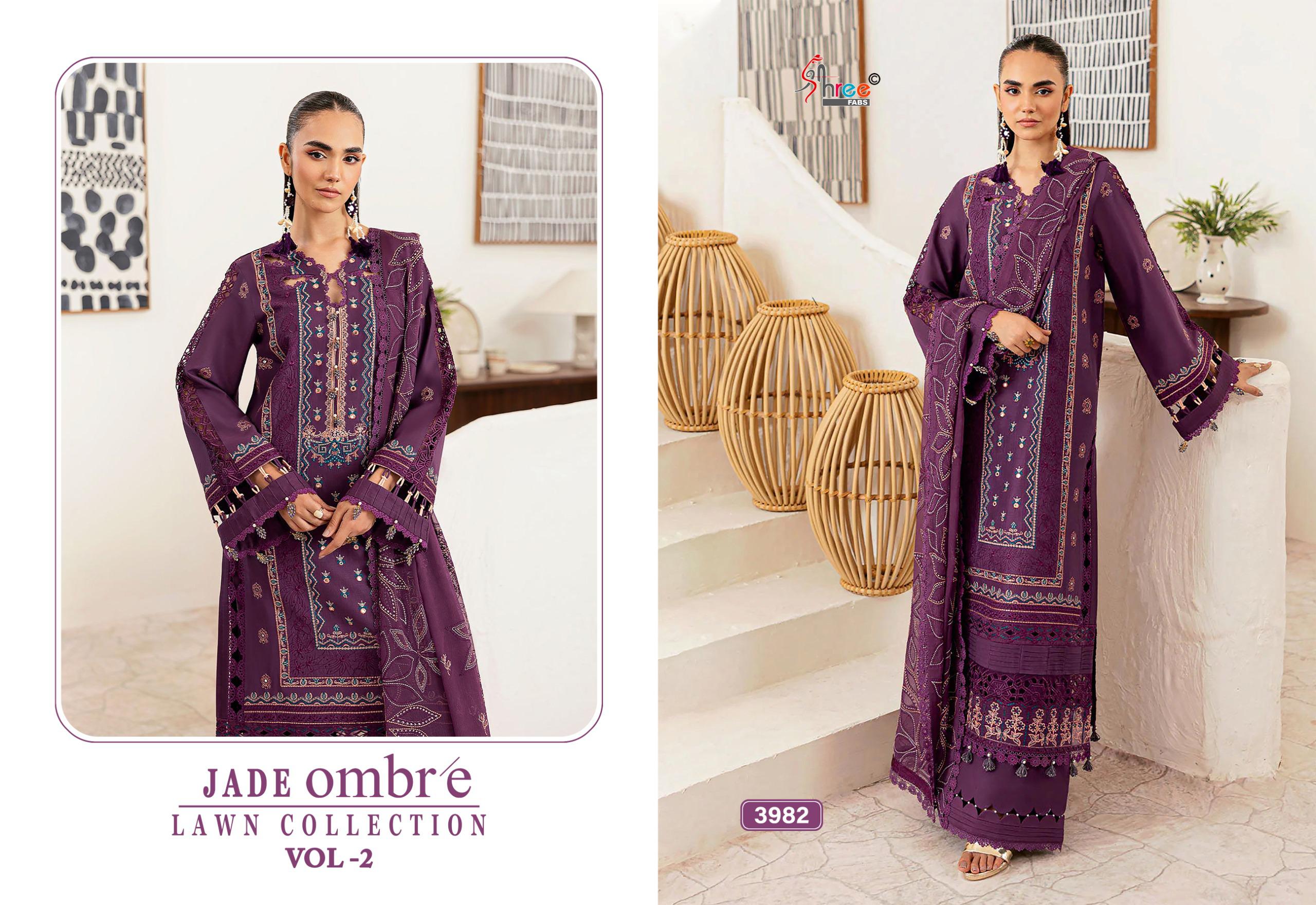 Shree Fab – Jade Ombre Lawn Collection 2