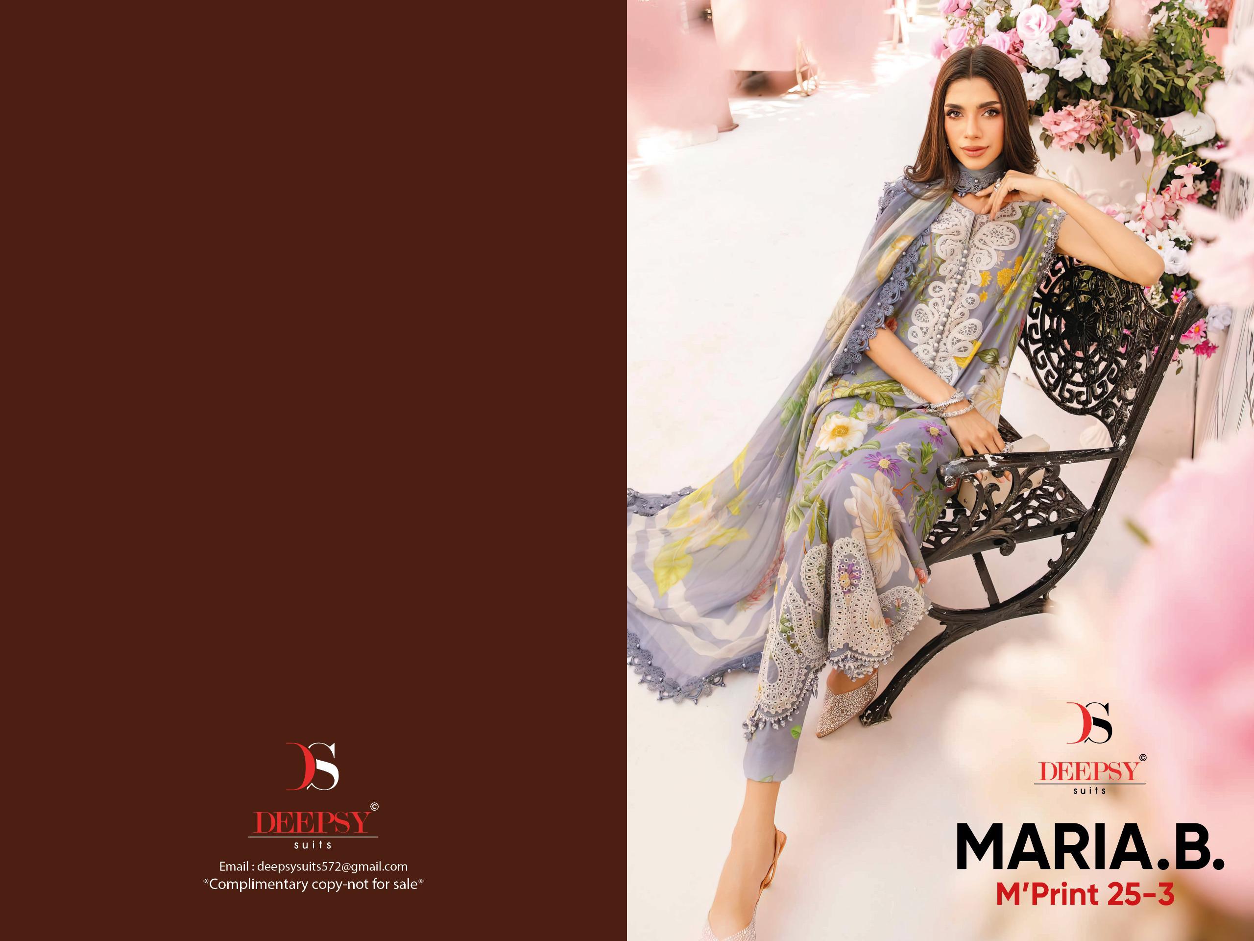 DEEPSY SUITS – Maria B  MPrint 25-3 Ciffon Duptta