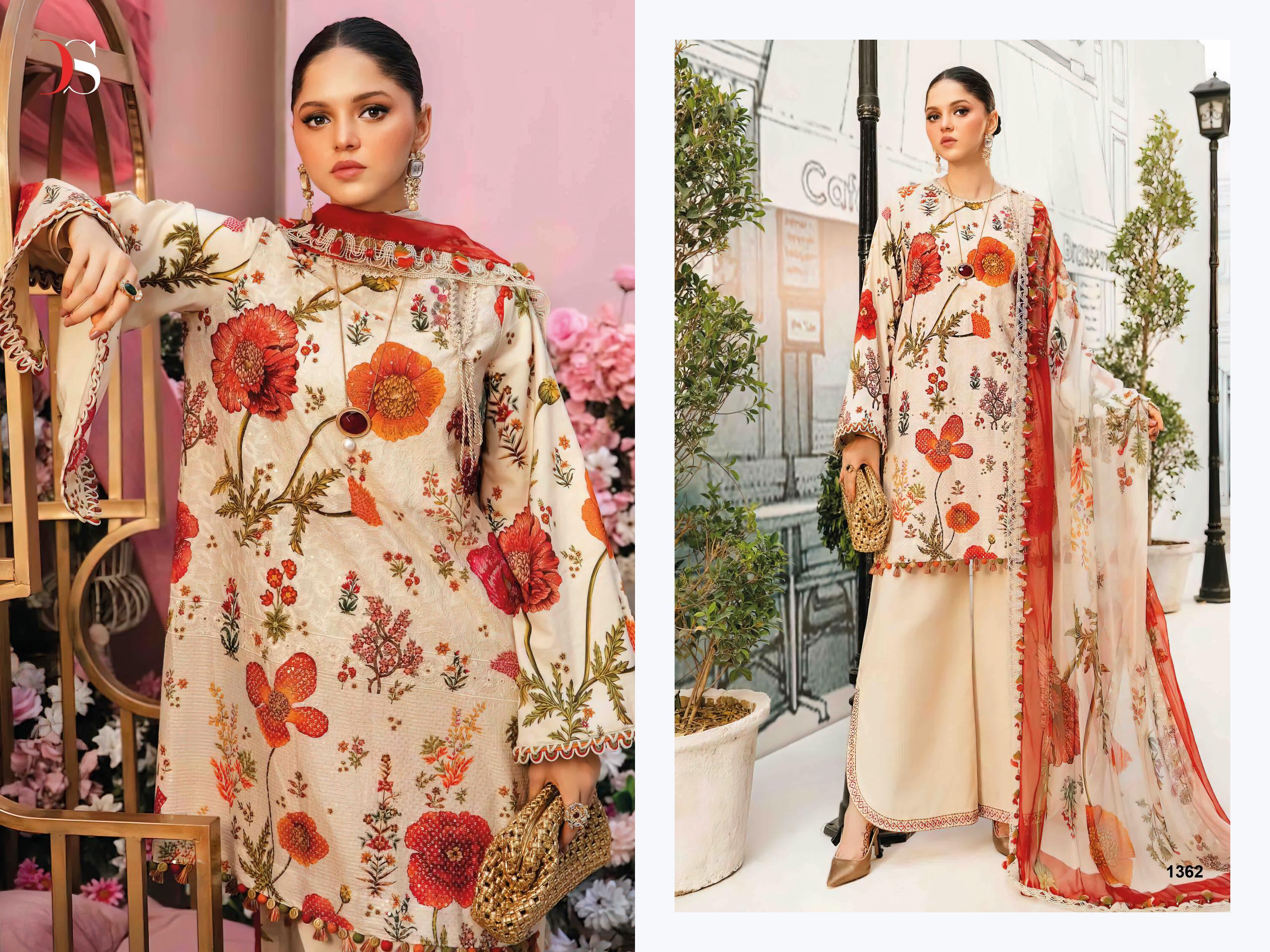 DEEPSY SUITS – Maria B  MPrint 25-3 Cotton Duptta