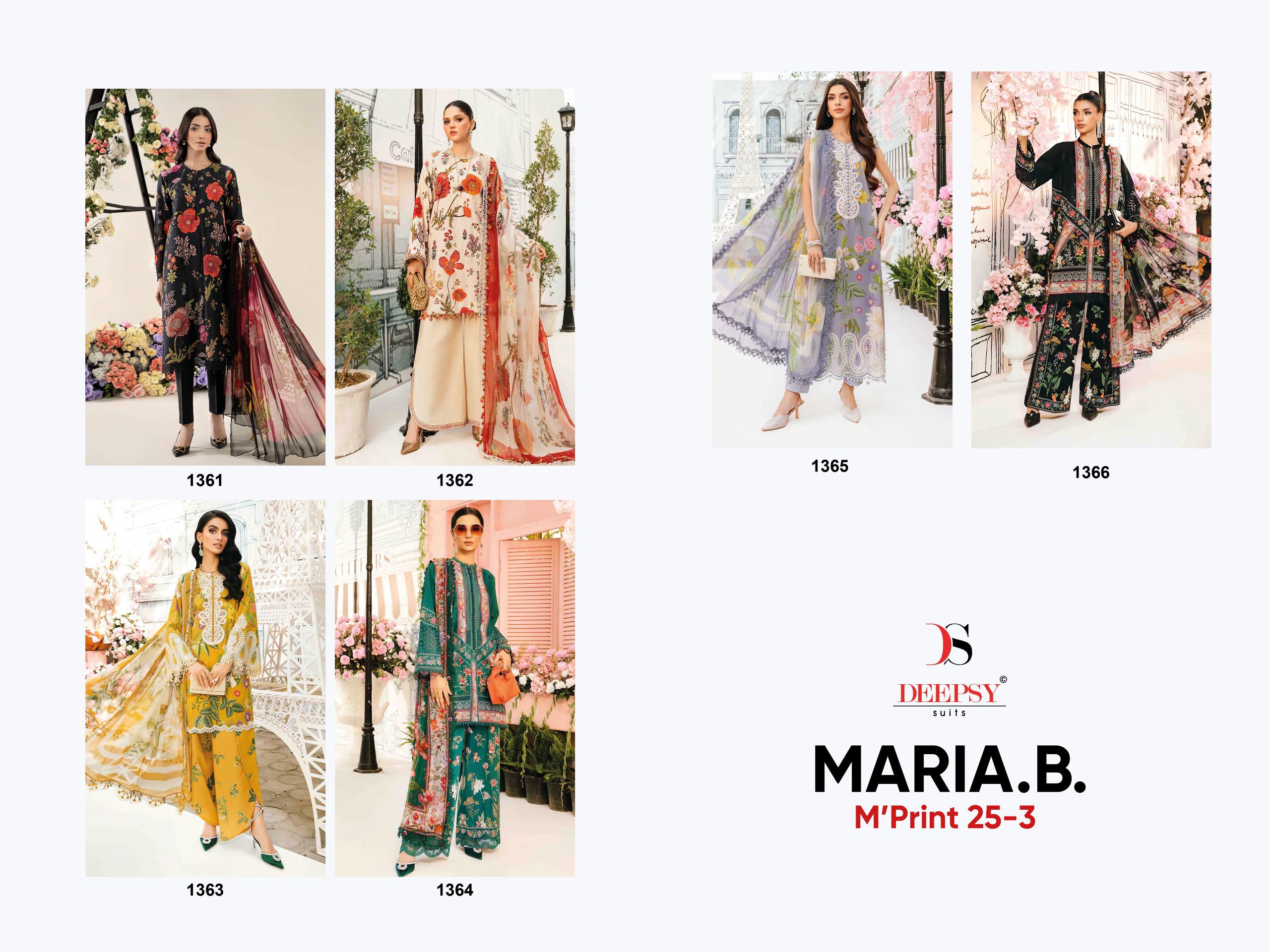 DEEPSY SUITS – Maria B  MPrint 25-3 Cotton Duptta