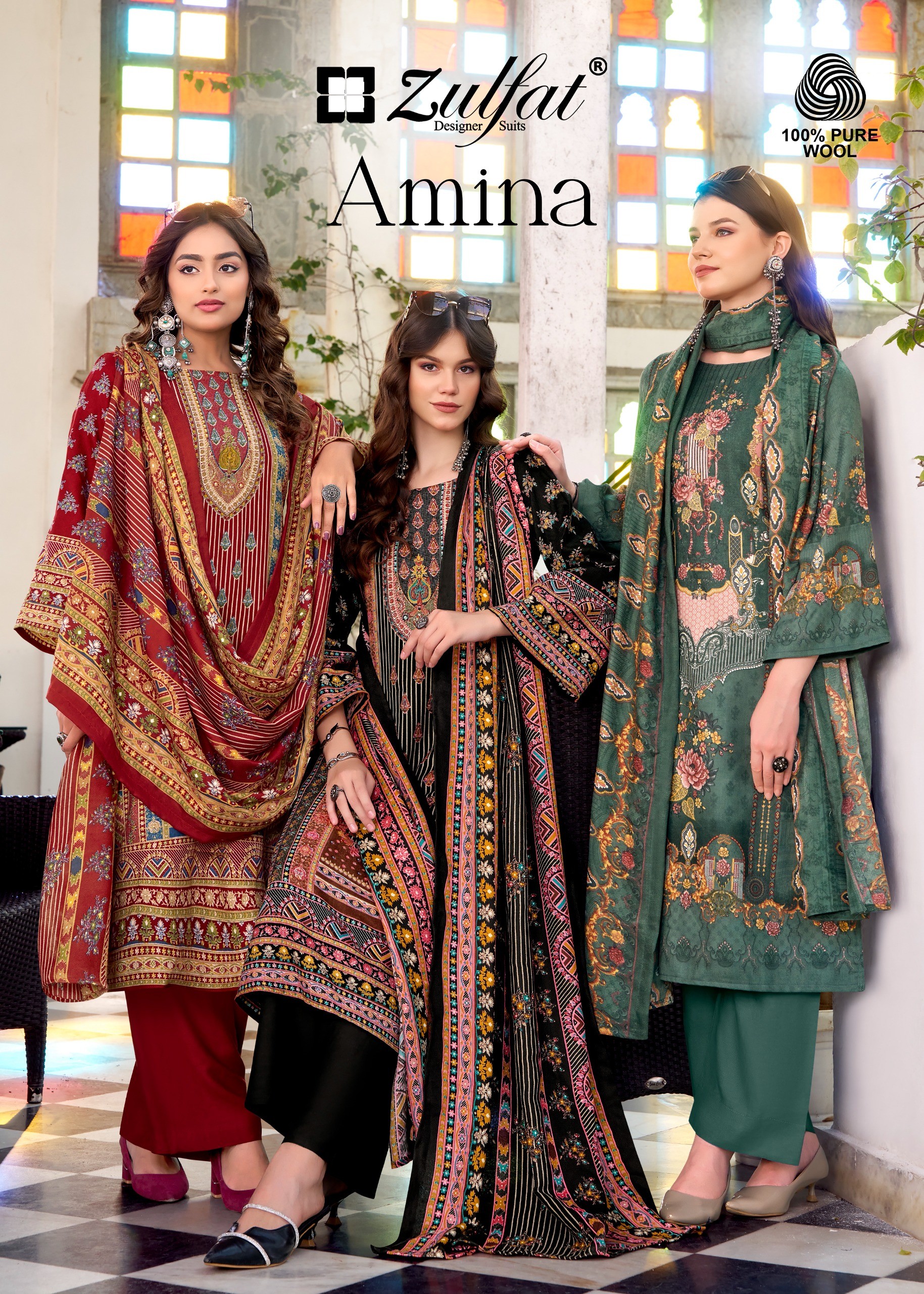 Zulfat Designer Suits – Amina     Salwar Suit Wholesale Catalog Diwali
