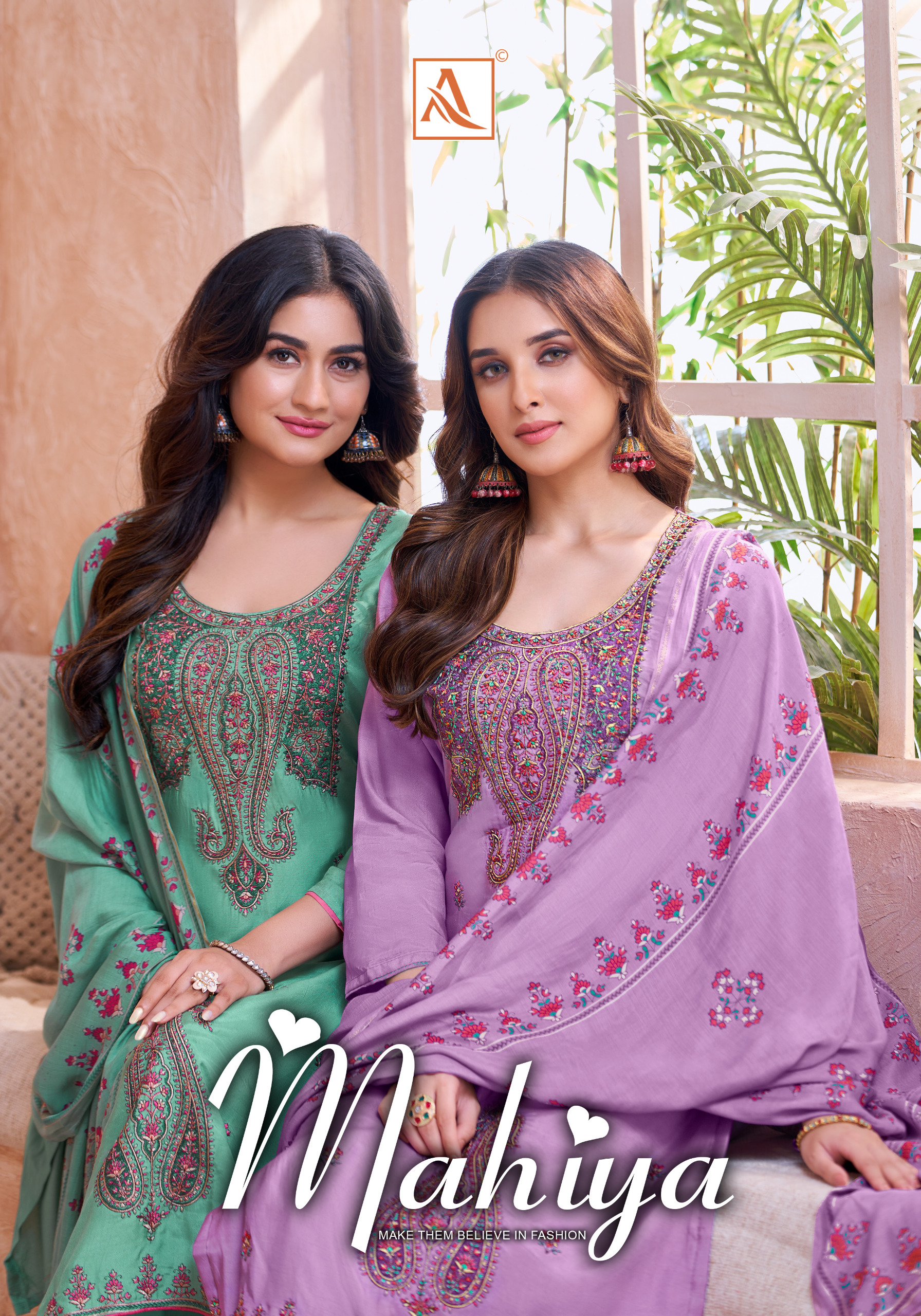 Alok Suit – Mahiya     Salwar Suit Wholesale Catalog Diwali