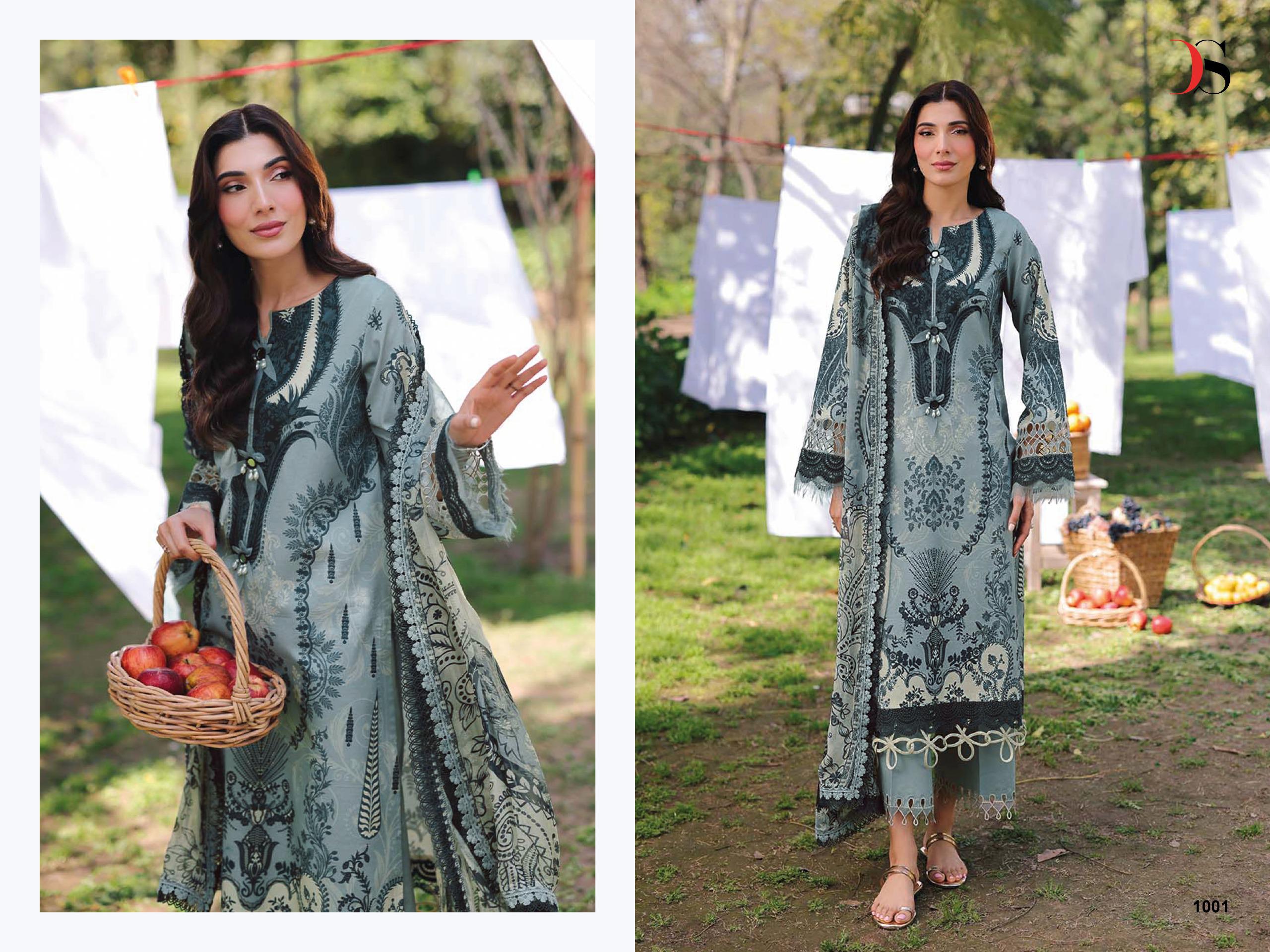DEEPSY SUITS – Jade Bliss Lawn 25-2 Cotton Duptta
