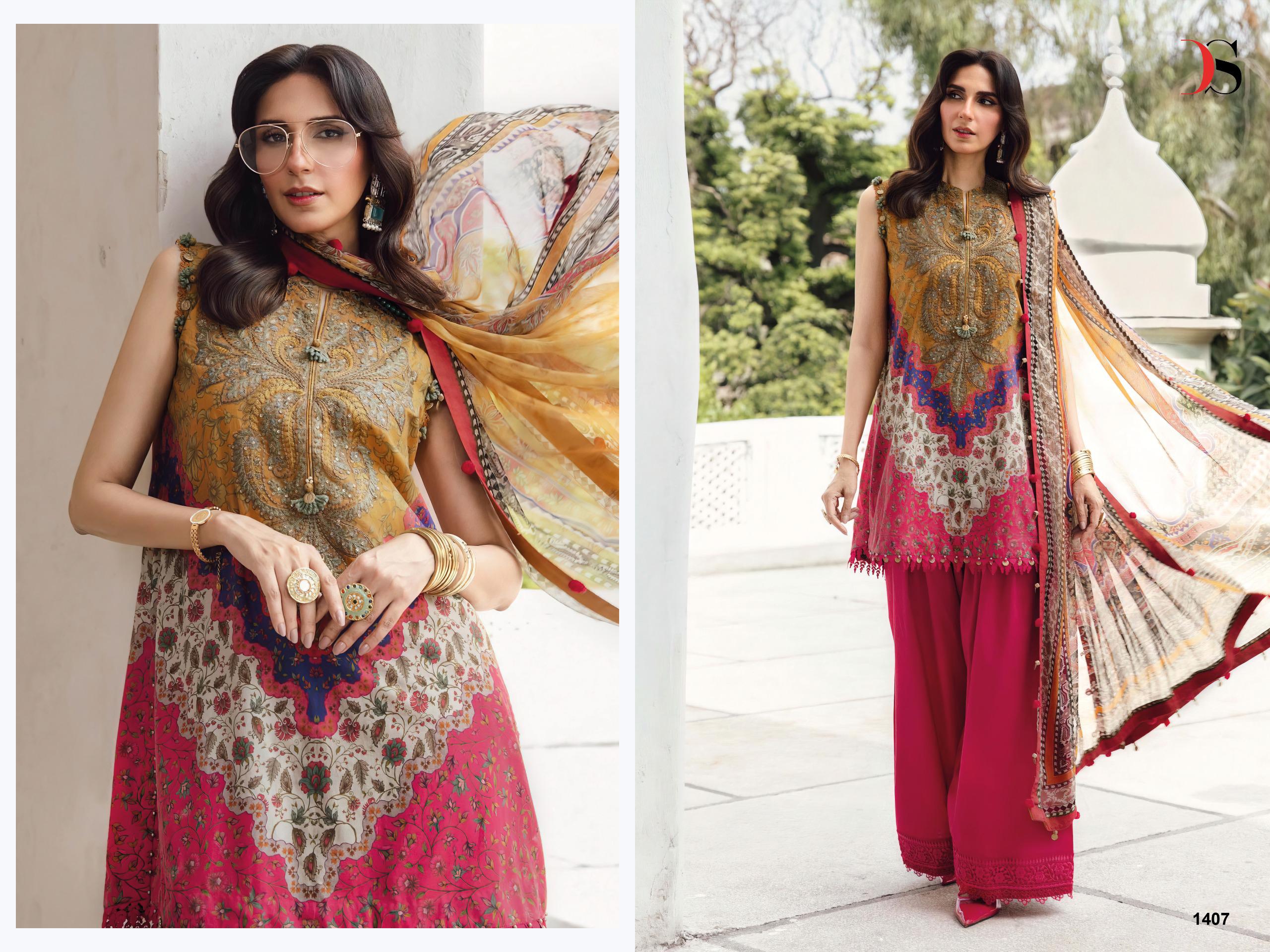 DEEPSY SUITS – Maria b m print 25-4 Cotton Duptta