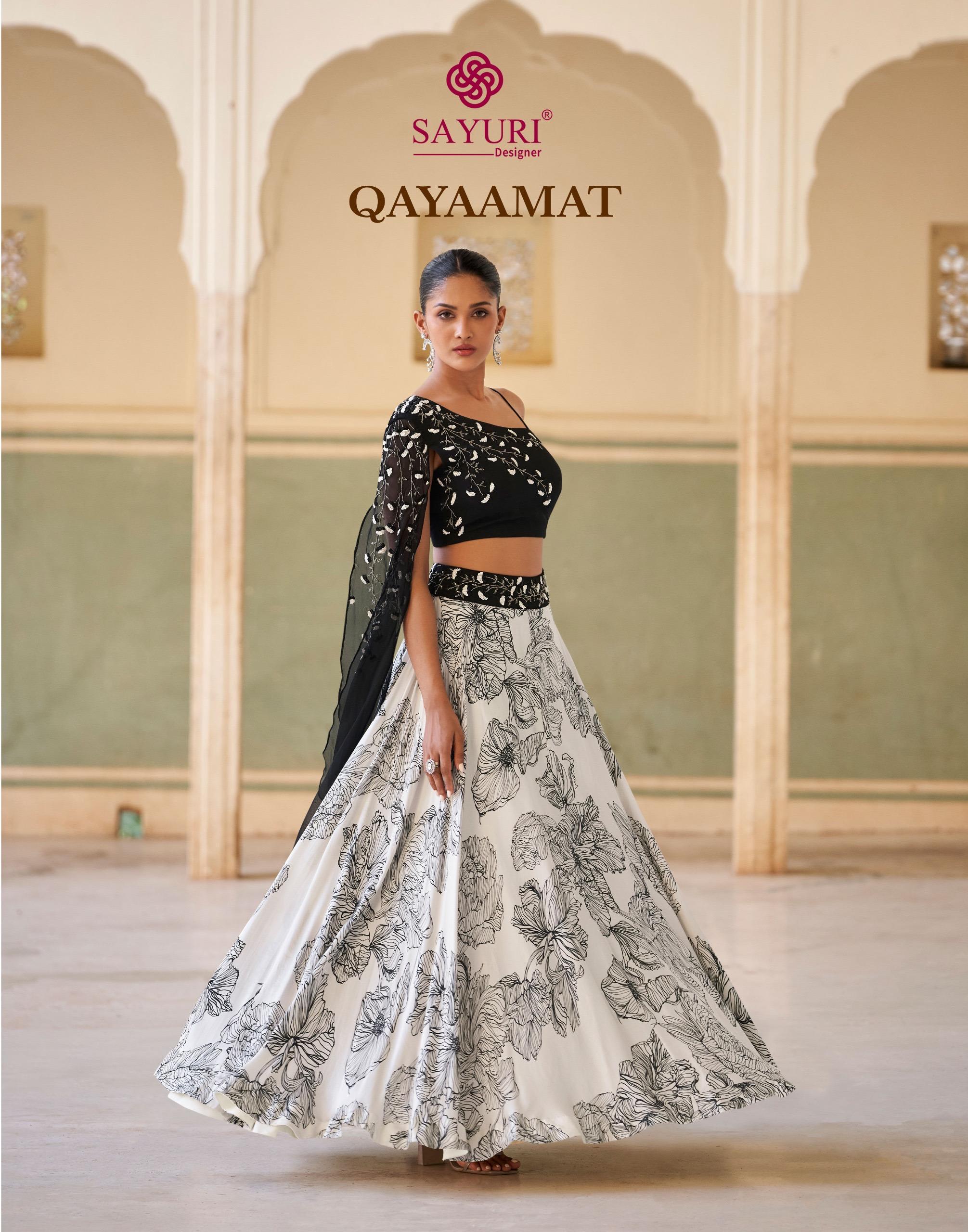 SAYURI DESIGNER – Qayaamat     Readymade Wholesale Catalog Party Wear