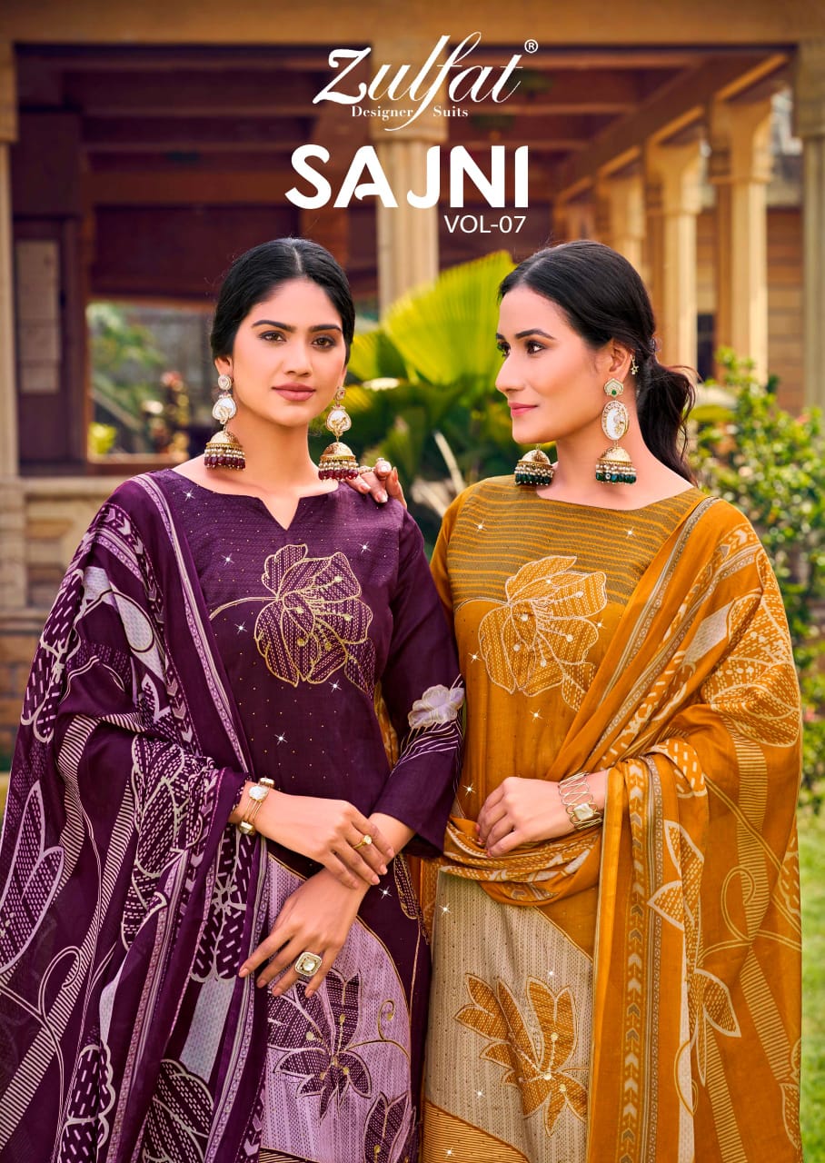 Zulfat Designer Suits – Sajni vol.7