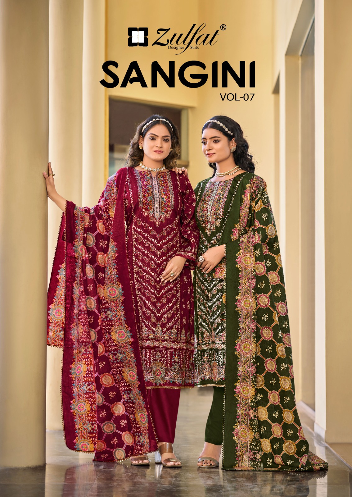 Zulfat Designer Suits – Sangini Vol.7     Salwar Suit Wholesale Catalog Any Occasion