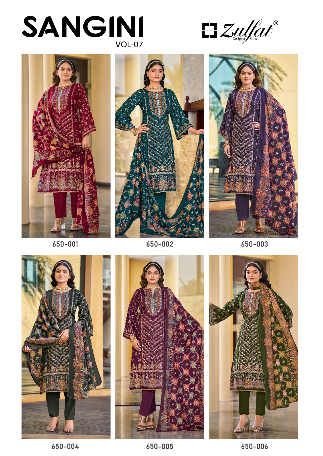 Zulfat Designer Suits – Sangini vol.7