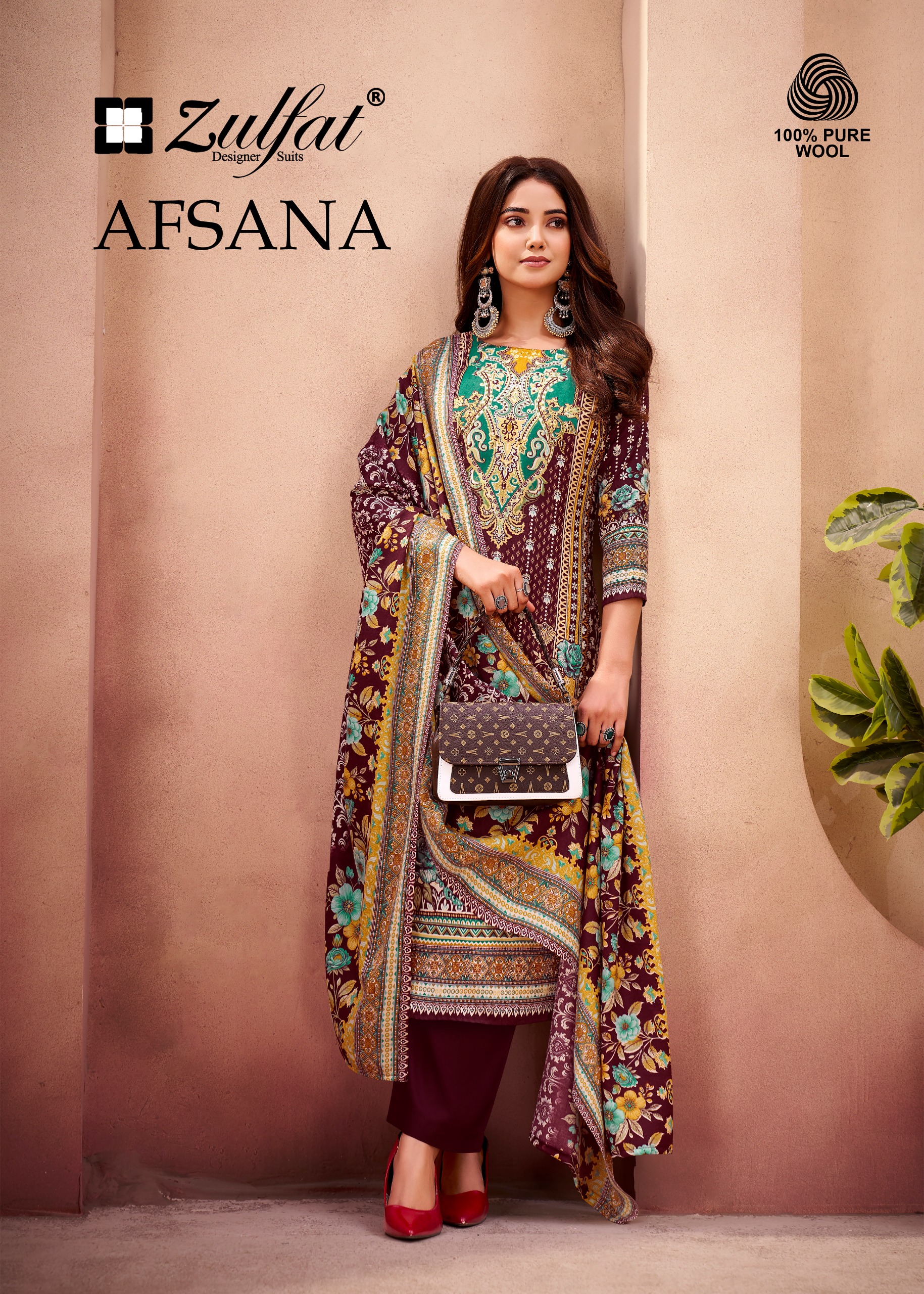 Zulfat Designer Suits – Afsana     Winter Wholesale Catalog Winter Wear