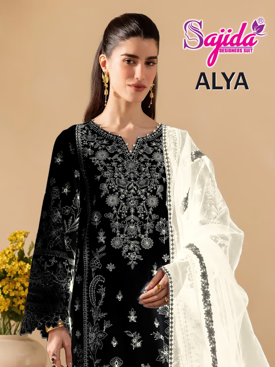 Sajida Designer – Alya     Salwar Suit Wholesale Catalog Any Occasion