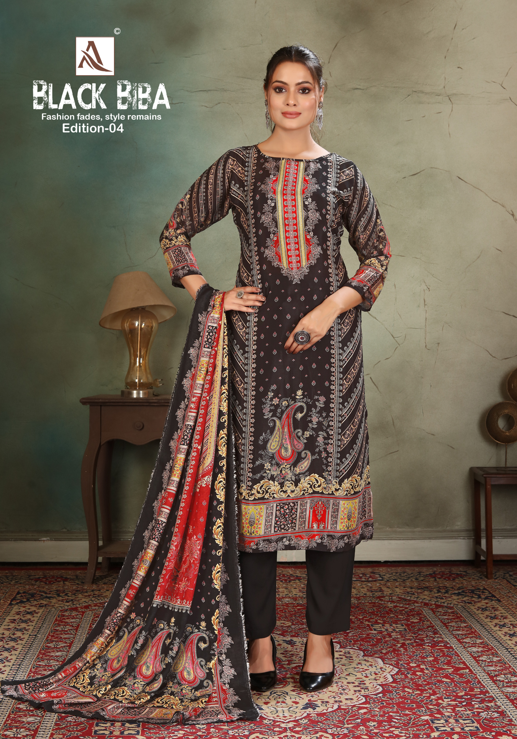 Alok Suit -Black Biba Vol.4