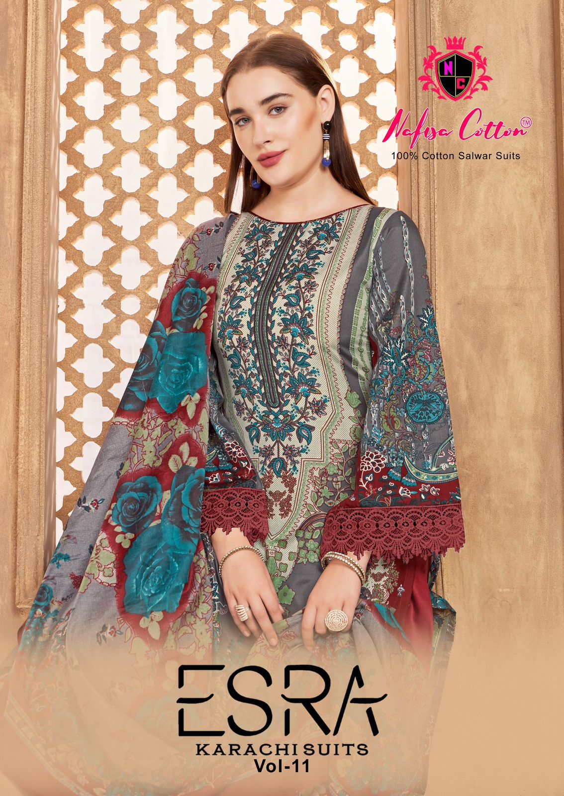 Nafisha Cotton – Esra Vol.11     Salwar Suit Wholesale Catalog Casual Wear