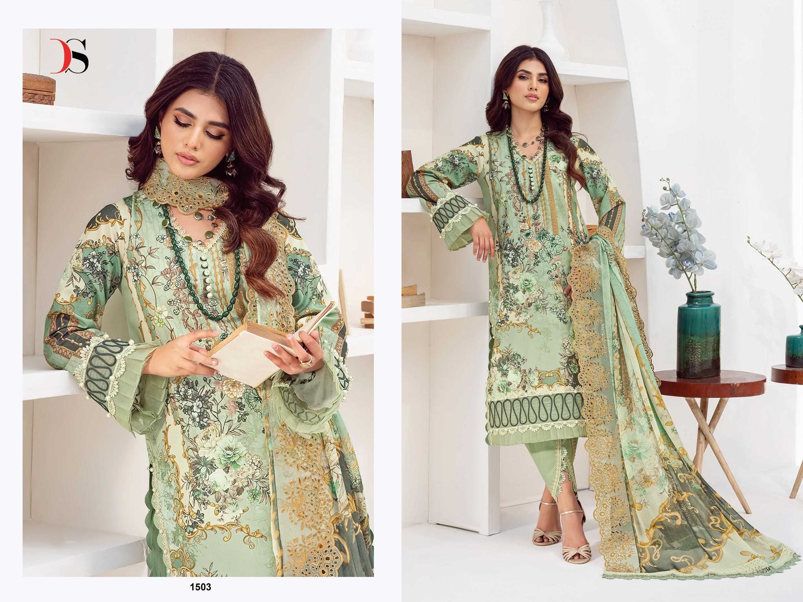 DEEPSY SUITS – Jade needle wonder 25-4 Ciffon Duptta