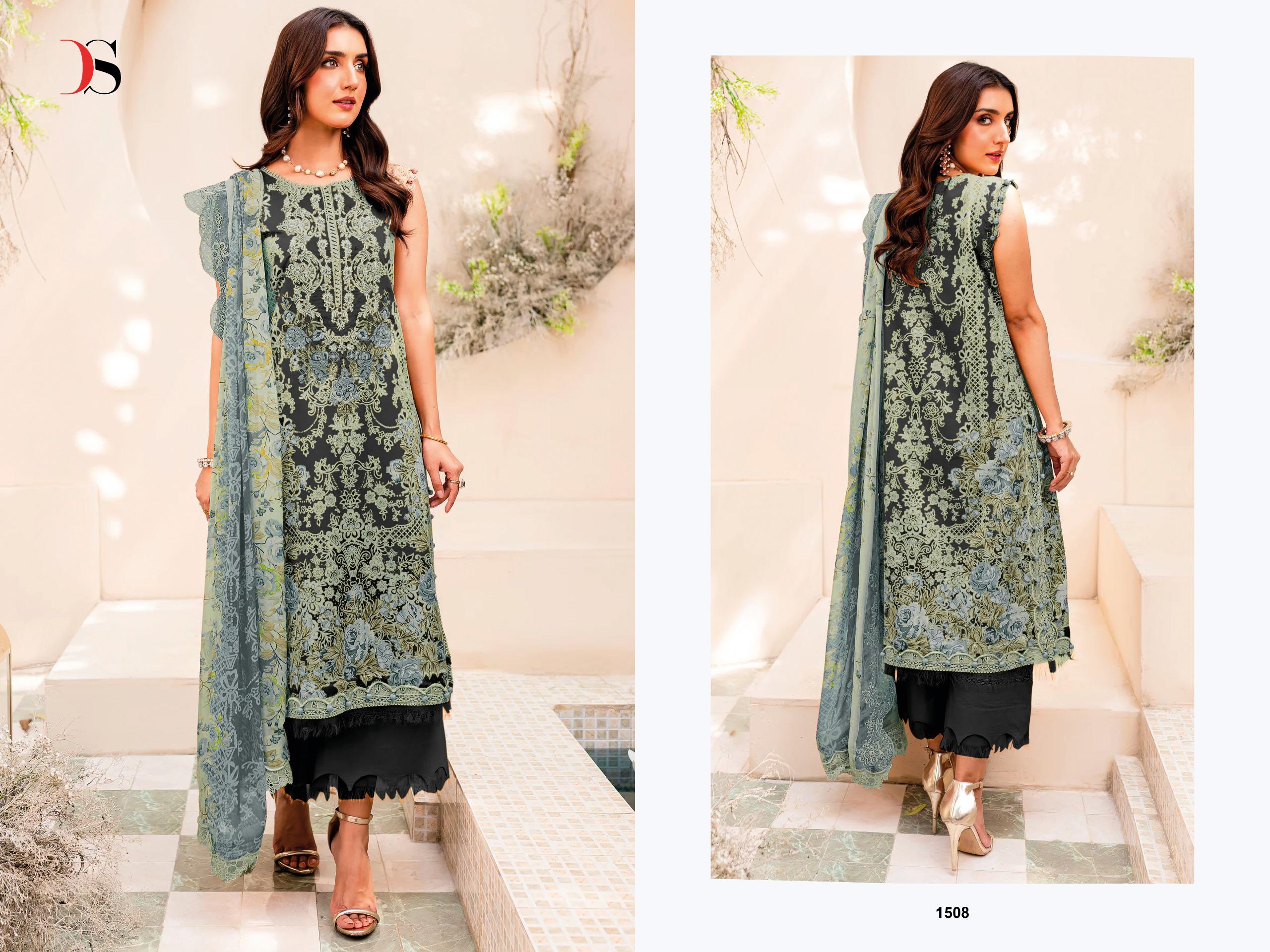 DEEPSY SUITS – Jade needle wonder 25-4 Ciffon Duptta