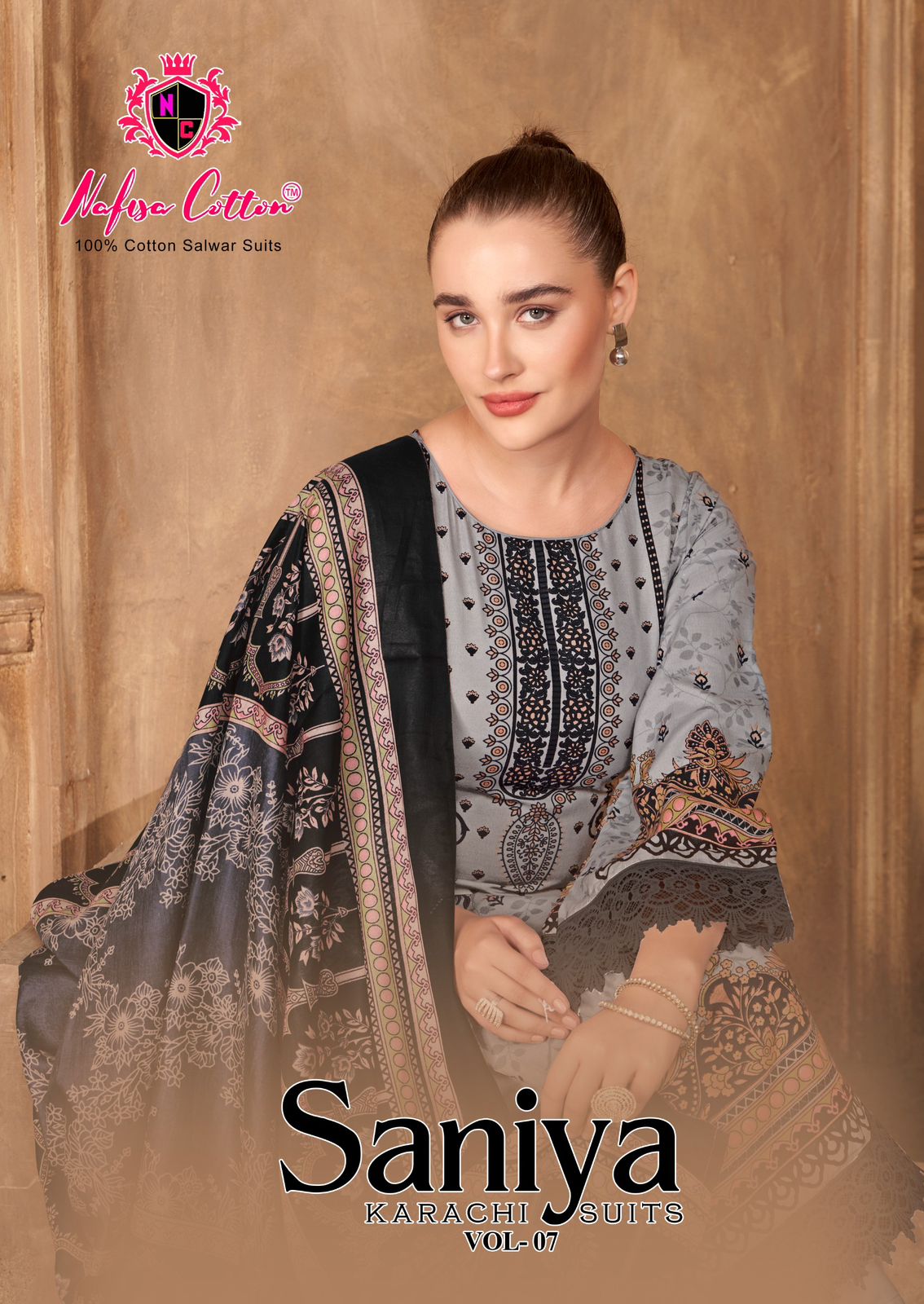 Nafisha Cotton – Saniya Vol.7     Salwar Suit Wholesale Catalog Casual Wear